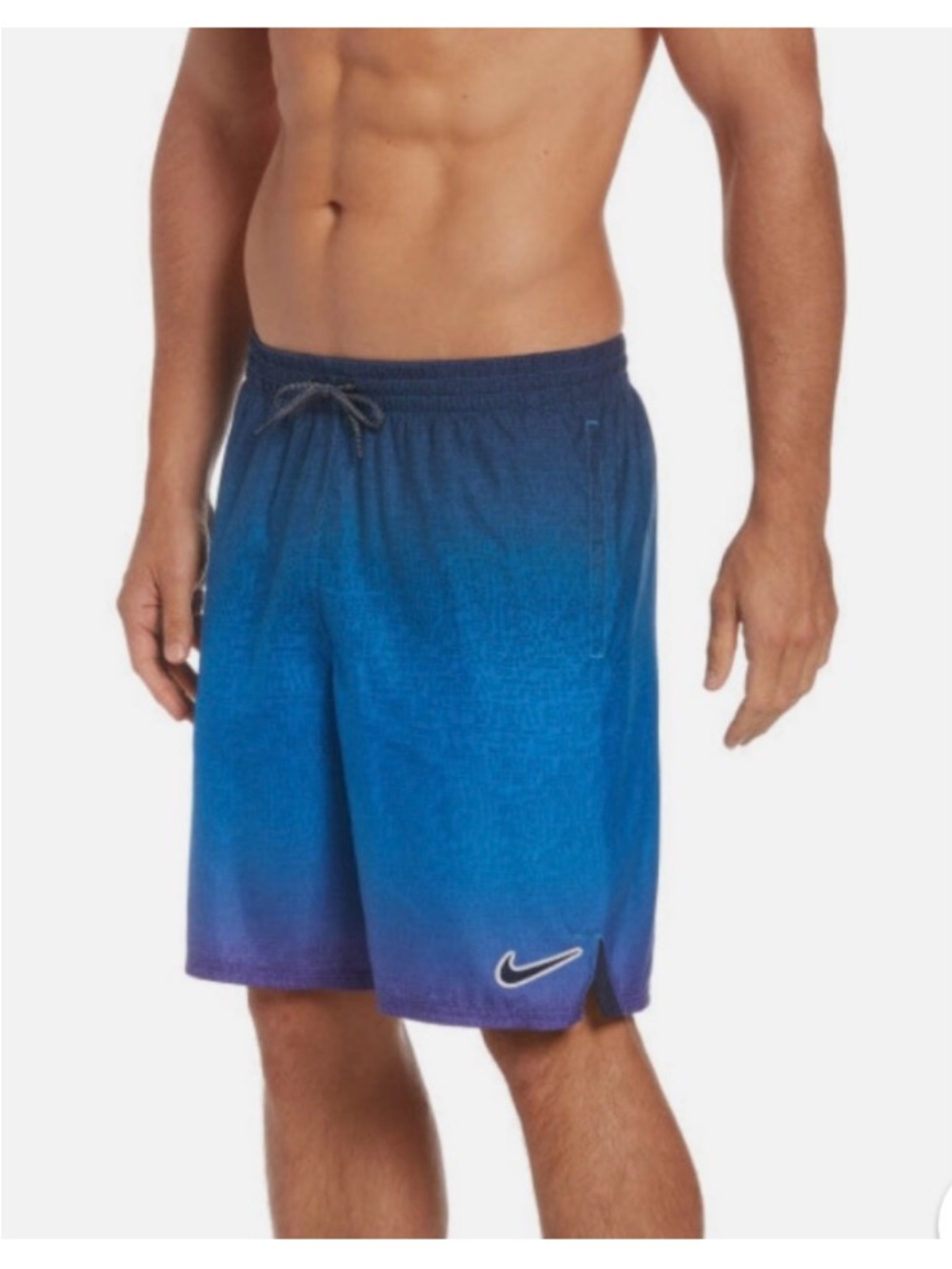 Nike Swim Men’s Sz L Gradient Blue JDI Fade Volley Swim Trunks